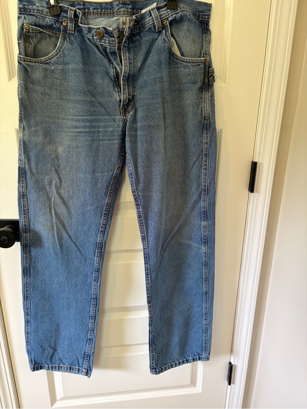 Straight-Leg Men's Denim Jeans in Light Blue